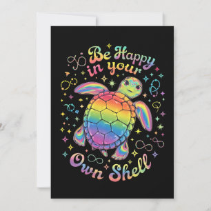 Wees gelukkig in je eigen Shell Rainbow Turtle aut Kaart