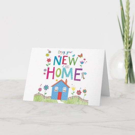 WEES GELUKKIG IN JE ***NIEUWE THUIS**** KAART (Voorkant)