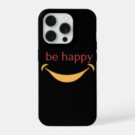 Wees gelukkig iphone 15 pro hoesje esthetisch glim