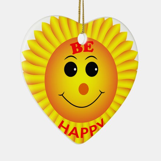 Wees Gelukkig Keramisch Ornament (Rechts)