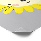 Wees gelukkig leeuwen kinderkamer decor poster (Hoek)