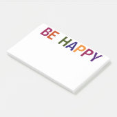 Wees Gelukkig Meerkleurig 10 x 6 Post-it® Notes (Schuin)