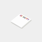 Wees Gelukkig Meerkleurig 3 x 3 Post-it® Notes (Schuin)
