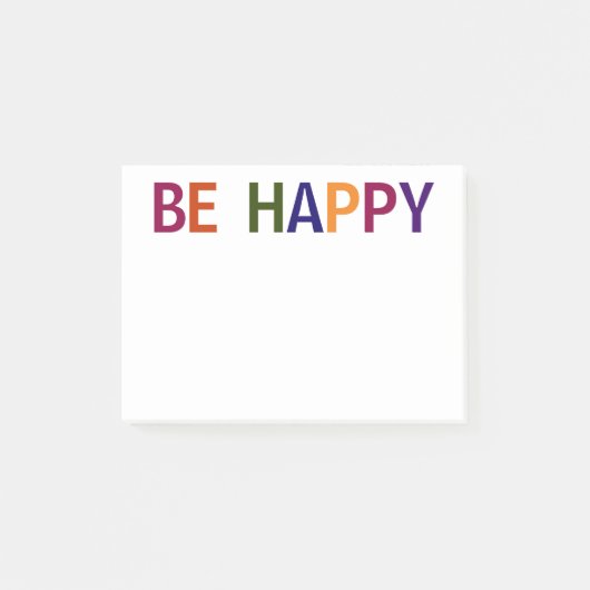 Wees Gelukkig Meerkleurig 4 x 3 Post-it® Notes (Voorkant)