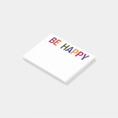 Wees Gelukkig Meerkleurig 4 x 3 Post-it® Notes (Schuin)