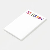 Wees Gelukkig Meerkleurig 4 x 6 Post-it® Notes (Schuin)