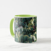 Wees gelukkig met Cactus en naam Mok (Voorkant links)