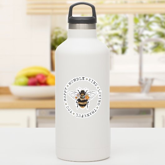 Wees gelukkig nederig Liefdevolle Dankjewel Contou Sticker