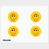 Wees Gelukkig Ovale Sticker (Vel)