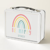 Wees Gelukkig Pastel Boho Regenboog (Achterkant)