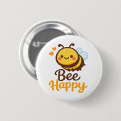 Wees Gelukkig Ronde Button 5,7 Cm (Voorkant /achterkant)