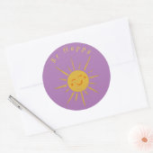 Wees gelukkig Sunshine Ronde Sticker (Envelop)