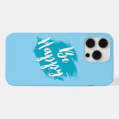 wees gelukkig tekst iPhone hoesje (Achterkant horizontaal)