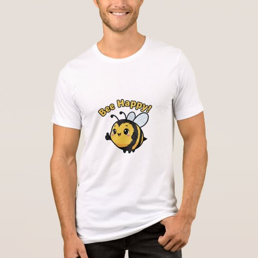 Wees Gelukkig! Tri-Blend Shirt (Voorkant)