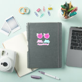 Wees gelukkig, typografie, wens, hart, bruiloft, l sticker (iPad Cover)