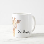 Wees Gelukkige Giraffe Koffiemok (Voorkant rechts)