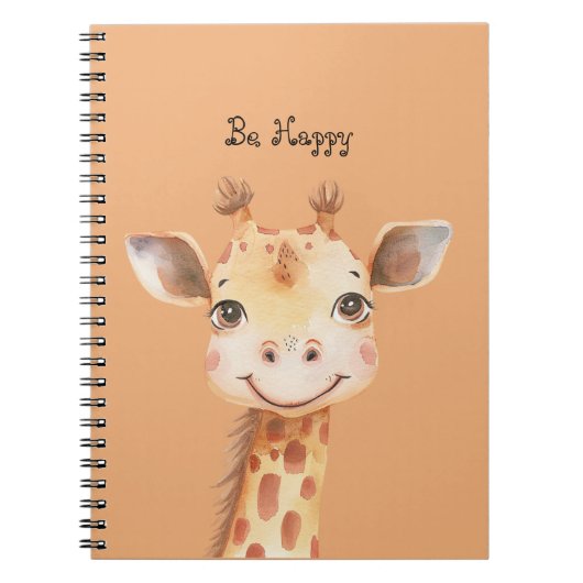 Wees Gelukkige Giraffe Notitieboek (Voorkant)