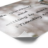 Wees genereus — foto afdruk (Hoek)