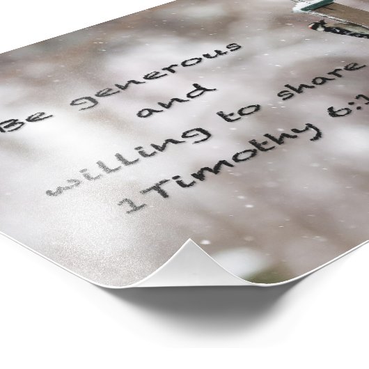 Wees genereus — foto afdruk (Hoek)