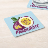Wees gepassioneerd passievrucht kartonnen onderzetters (Schuin)