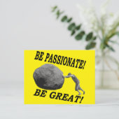 Wees gepassioneerd! Wees geweldig! Design Briefkaart (Staand voorkant)