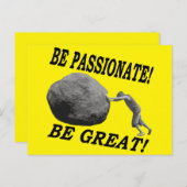 Wees gepassioneerd! Wees geweldig! Design Briefkaart (Voorkant / Achterkant)