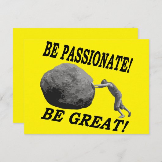 Wees gepassioneerd! Wees geweldig! Design Briefkaart (Voorkant / Achterkant)