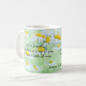 Wees gerust met iedereen - Romeinen 12:18 Koffiemok (Voorkant links)