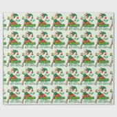 Wees gerust met kerstfeestjes cadeaupapier (Vlak)