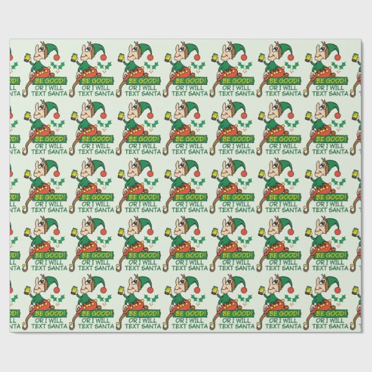 Wees gerust met kerstfeestjes cadeaupapier (Vlak)