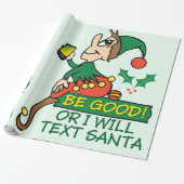 Wees gerust met Kerstmis Elf Cadeaupapier (Uitgerold)