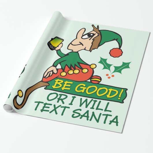 Wees gerust met Kerstmis Elf Cadeaupapier (Uitgerold)