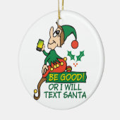 Wees gerust met Kerstmis Elf Keramisch Ornament (Links)