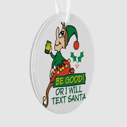 Wees gerust met Kerstmis Elf Ornament (voorkant)