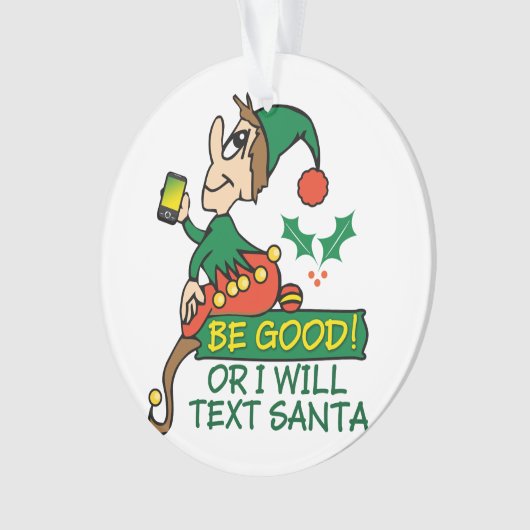 Wees gerust met Kerstmis Elf Ornament (voorkant)