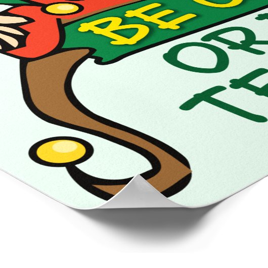 Wees gerust met Kerstmis Elf Poster (Hoek)