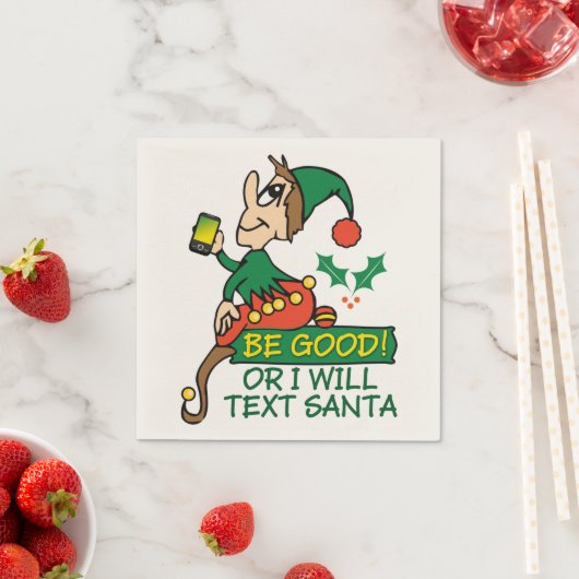 Wees gerust met Kerstmis Elf Servetten (Insitu)