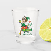 Wees gerust met Kerstmis Elf Shot Glas (Voorkant)