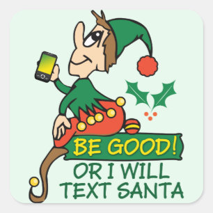 Wees gerust met Kerstmis Elf Vierkante Sticker