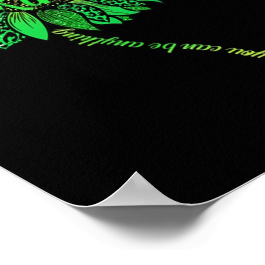 Wees gerust op een gezond verstand van groene zonn poster (Hoek)