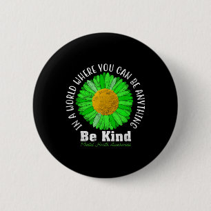 Wees gerust op een gezond verstand van groene zonn ronde button 5,7 cm