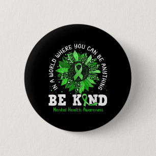 Wees gerust op een gezond verstand van groene zonn ronde button 5,7 cm