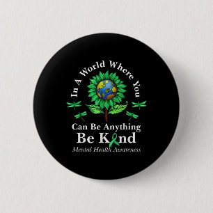 Wees gerust op een gezond verstand van groene zonn ronde button 5,7 cm