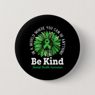 Wees gerust op een gezond verstand van groene zonn ronde button 5,7 cm