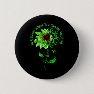 Wees gerust op een gezond verstand van groene zonn ronde button 5,7 cm