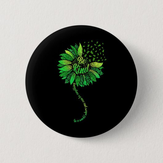 Wees gerust op een gezond verstand van groene zonn ronde button 5,7 cm (Voorkant)