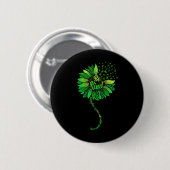 Wees gerust op een gezond verstand van groene zonn ronde button 5,7 cm (Voorkant /achterkant)