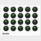 Wees gerust op een gezond verstand van groene zonn ronde sticker (Vel)