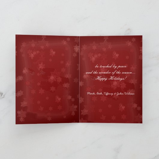 Wees gevuld met verwondering - aangetast door vred feestdagen kaart (Binnen)