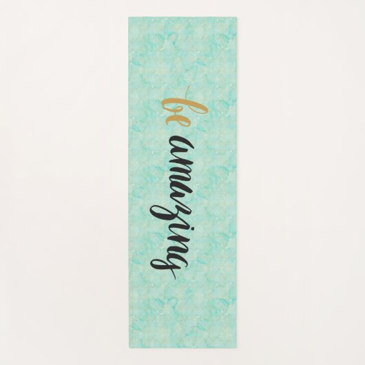 Wees geweldig Citaat Blauw Yogamat (Voorkant)